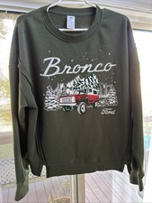 Ford Bronco Off Road Long Sleeve Green Adult Sweatshirt By Ford Size Large
