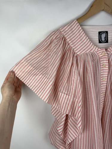 Bernhard Willhelm Ladies Striped Avant-Garde Button Up Shirt Tunic One Size  - Picture 10 of 23