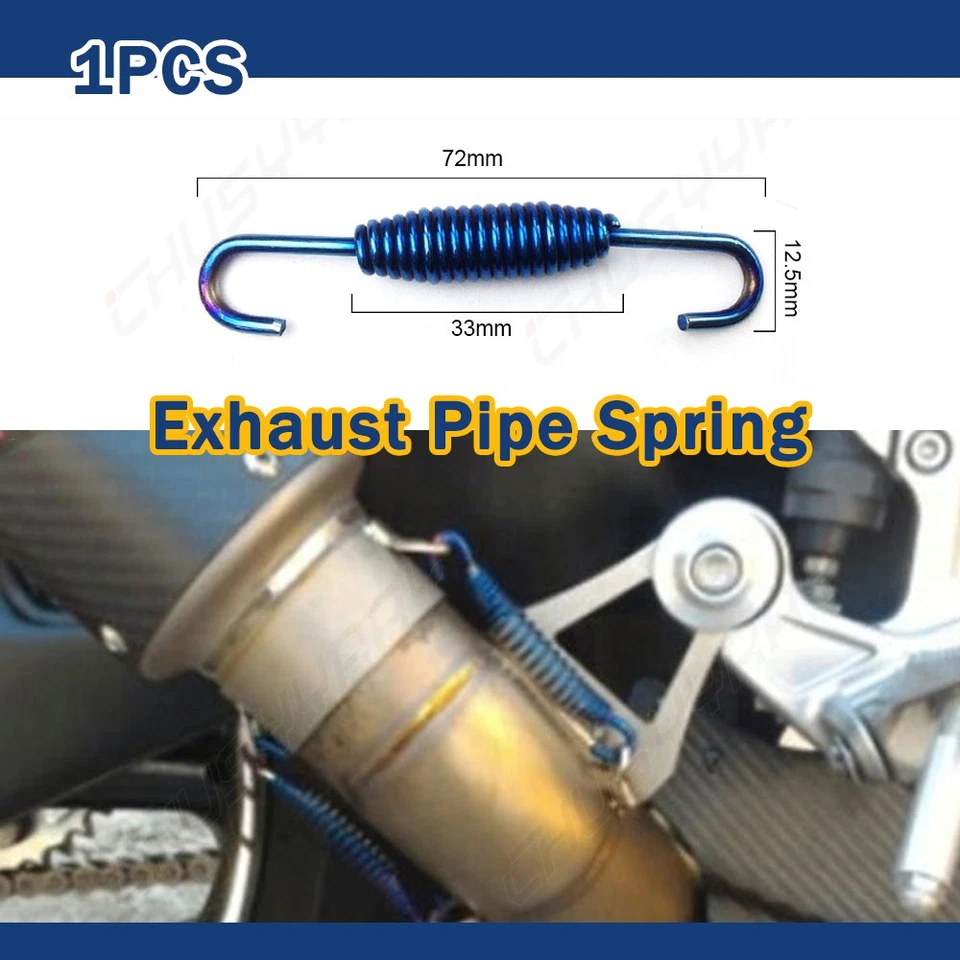 Gancho de acero inoxidable 6 ganchos de muelles silenciador tubo de escape scooter motocicleta Foto 4 de 4