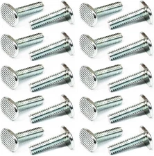 POWERTEC 1/4"-20 T Track Bolts 20 Pack for T Track, 1 Inch 1/4-20 x 1, Silver 