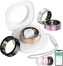 Smart Ring for Women Men, Health Tracker with Heart Rate/Blood Oxygen/Blood Pres