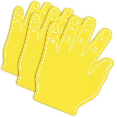 16 Foam Hand High Five Cheerleading Pompom for Sports Events - Yellow