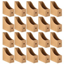 20 Pack Cardboard Magazine File Holders, Sturdy Book Bins for Classroom Libra...