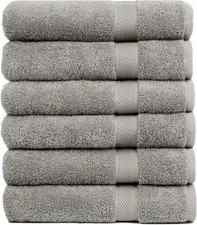 Pleasant Home Bath Towels Set of 6 24  x 50   100 Cotton, 515 GSM 