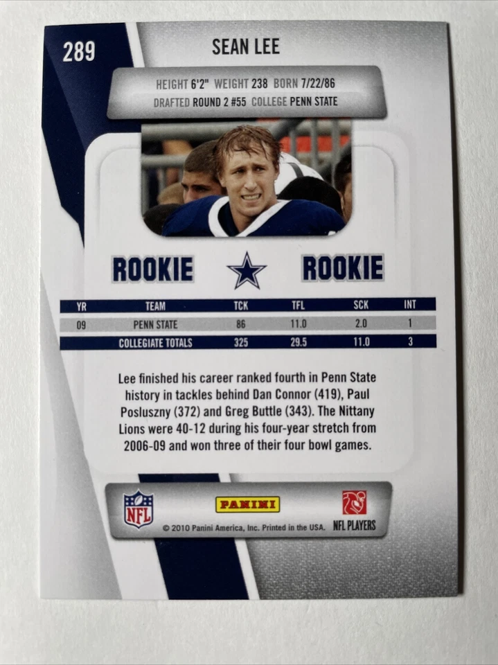 Sean Lee 289 Panini SC162 - Image 2 of 2