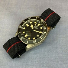 WISCASSET WATCH STRAPS Marine Nationale French Parachute Elastic Strap w/ PVD