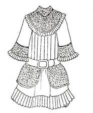 SEWING PATTERN fits 15 16 " DOLL dress clothes outfit Victorian German French