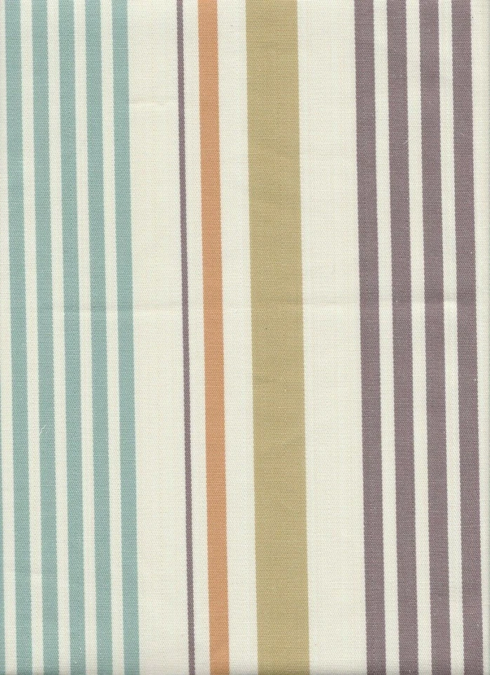 2 x Fabric Remnants Beige Stripes & Squares 34 x 32cm 55% Cotton Mix Villa Nova - Image 3 of 3