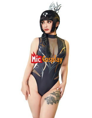 Women Gothic Cosplay One Piece Swimsuit Goth Swimwear - Main Image