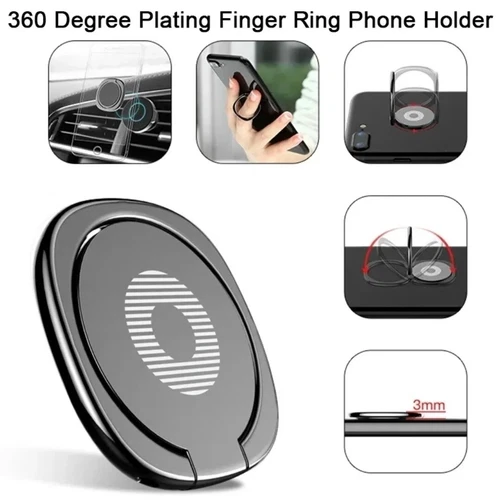360° Drehbar Handy Smartphone Auto Ring Halter Ultradünn Handyring Fingerhalter - Bild 4 von 27