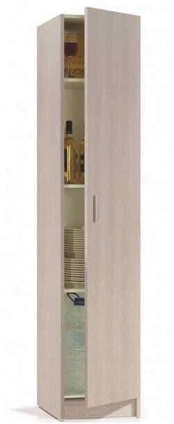 Multi Oak Effect Tall 1 Door Narrow Slim Utility Universal Storage Cupboard Unit