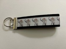 Elephant 6" Key chain Key Fob Key Ring Wrist Strap Gift Animals Zoo Trunk Flower