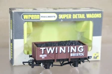 WRENN W5075 DARK BROWN TWINING BRISTOL 5 PLANK WAGON 95 & LOAD SHADED LETTERS oa