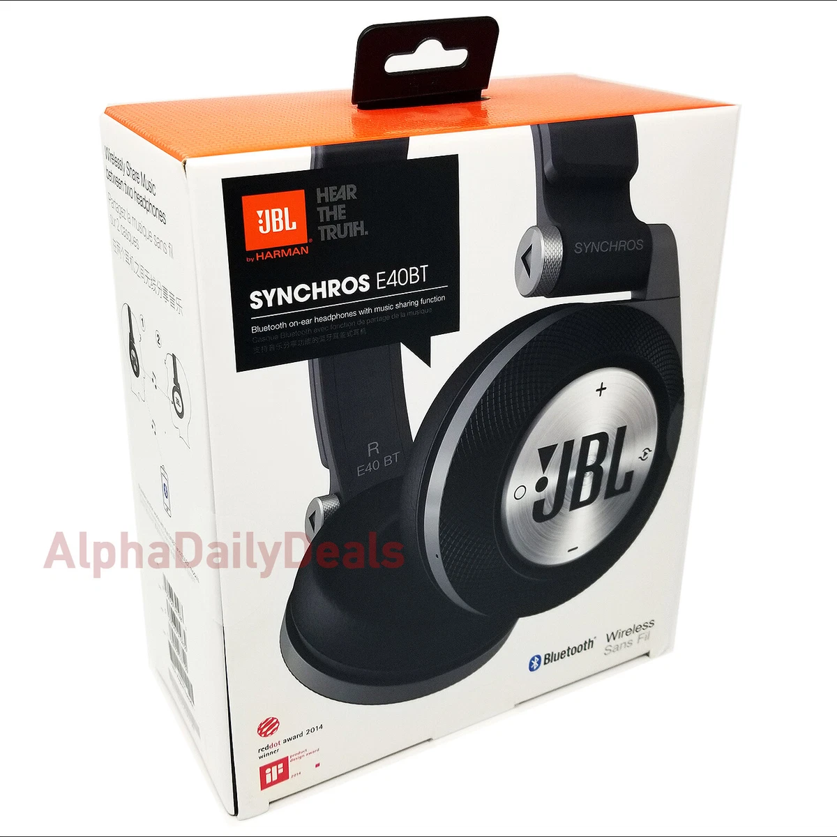 JBL Synchros E40BT Wireless Bluetooth Headphones 40mm Black | eBay