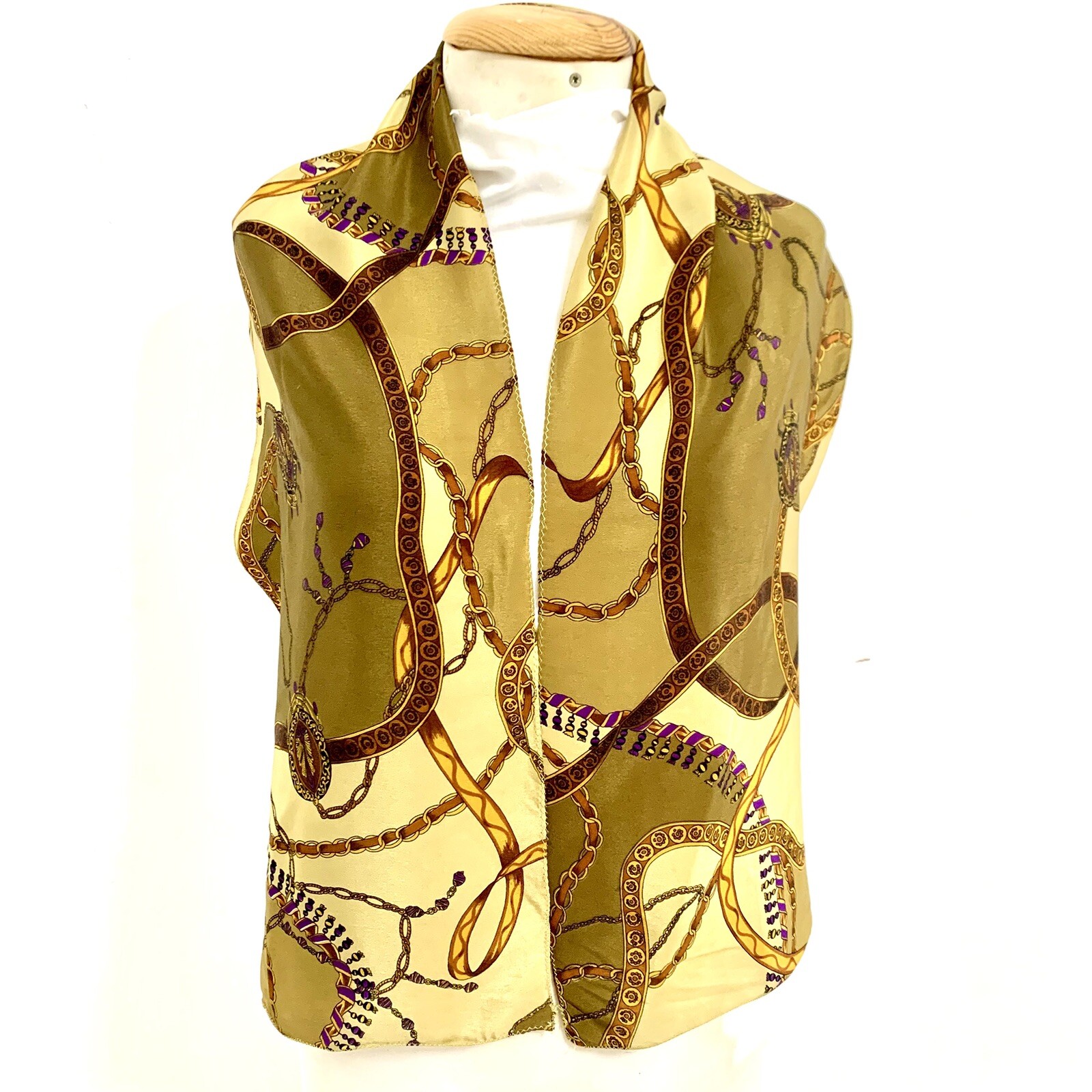 UNBRANDED GEOMETRIC BEIGE RECTANGLE Polyester sca… - image 1