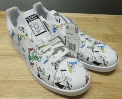 adidas Originals Stan Smith Disney Goofy White Men Classic Casual  FZ0061 Sz 9.5