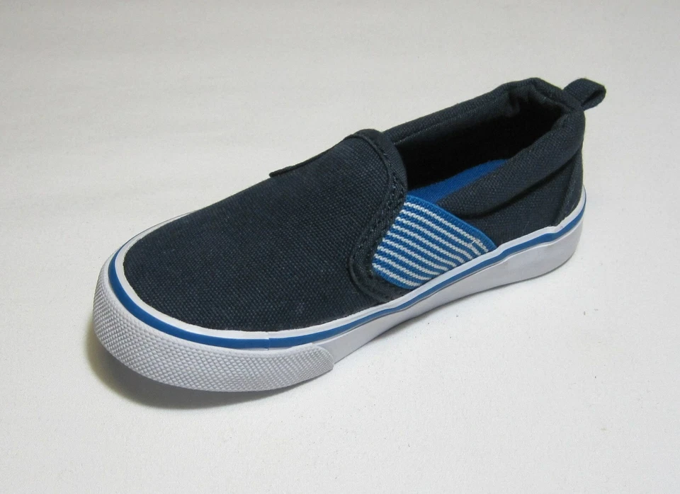 Toddler Boys Canvas Slip-On Sneakers Blue, NWT, Genuine Kids from OshKosh - Image 3 of 4