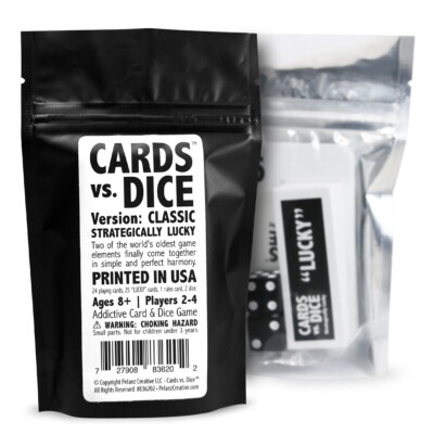 Cards vs. Dice - Classic - Strategically Lucky - Addictive Card & Dice Game G6