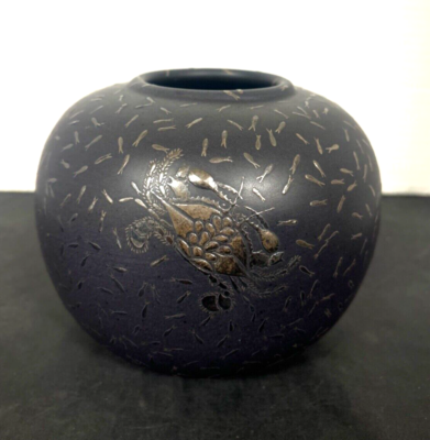 1990 Emilia Castillo Plata Pura Black Pottery Mexico Rare Ocean Of