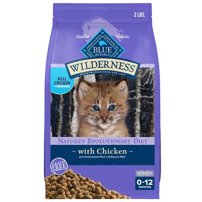 Blue Wilderness Grain Free Dry Kitten Food Deboned Chicken and Sweet Potatoes