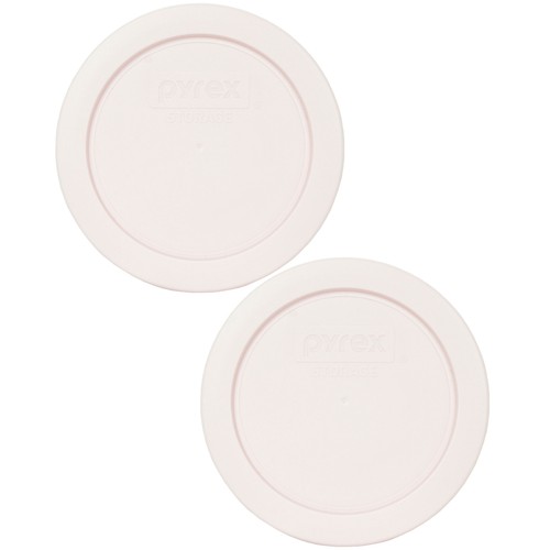 Pyrex 7200-PC Nouveau Rosa Rund Kunststoff Aufbewahrung Ersatz Deckel Abdeckung (2er Pack) - Bild 1 von 2