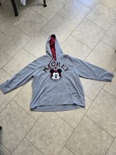 Mickey Mouse Wonderful World of Disney Women s Sz 3X Fleece Hoodie Gray Pullover