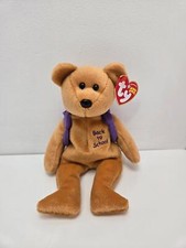 Ty Beanie Baby “Books” the Back to School Bear - Purple Version! (8.5 inch)