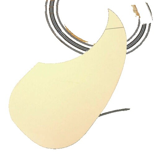 Timbud Pickguard In Marmo Crema Per Chitarra Acustica Ed Elettrica &ndash; Protezione E Stile (2 Pezzi)