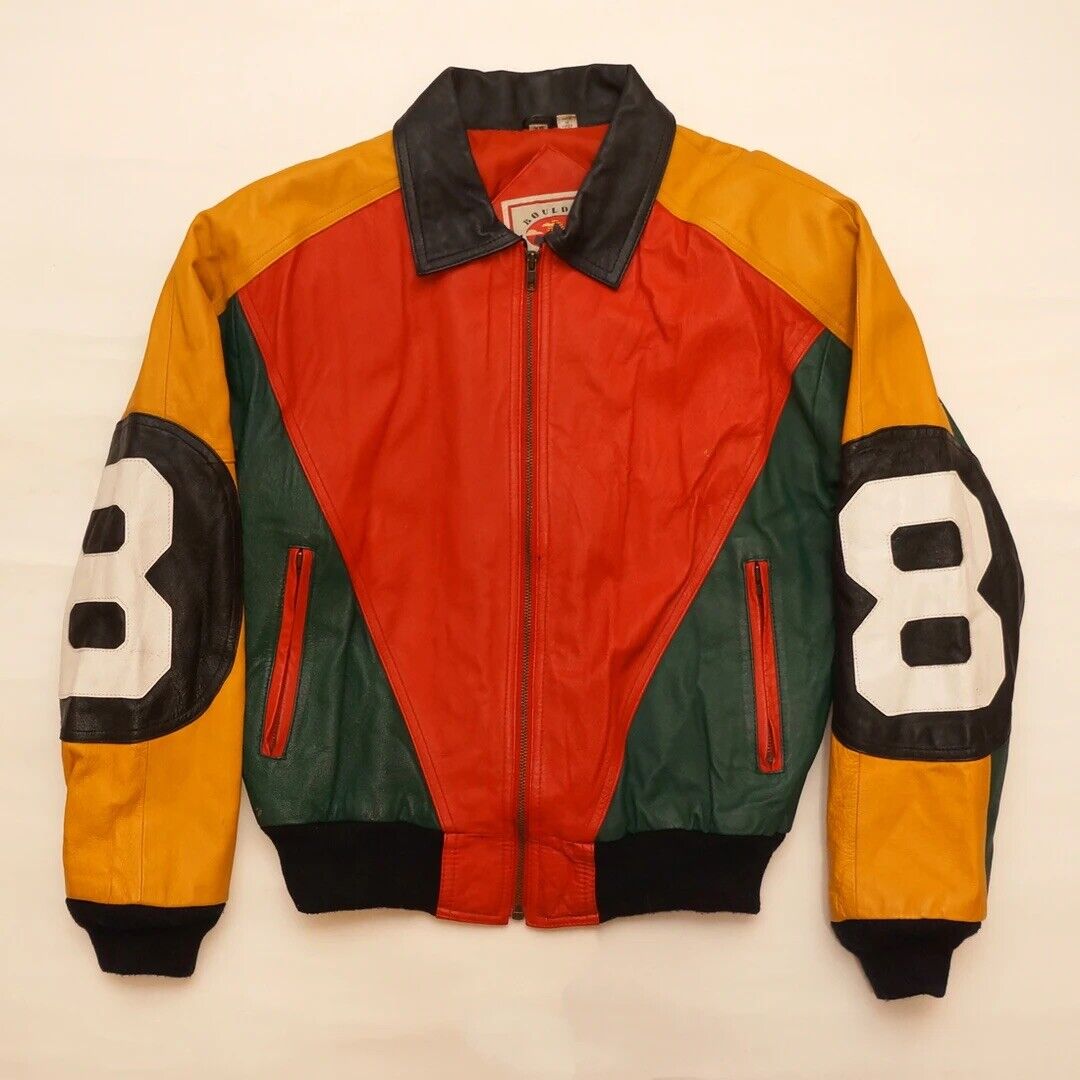 Vintage 1980's Leather "8 Ball" Jacket By Boulder… - image 1