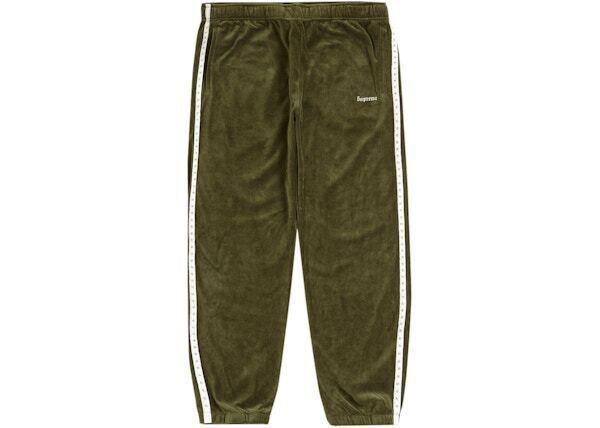Спортивные брюки из велюра с шипами высшего качества оливкового цвета Sz Medium 33190₽