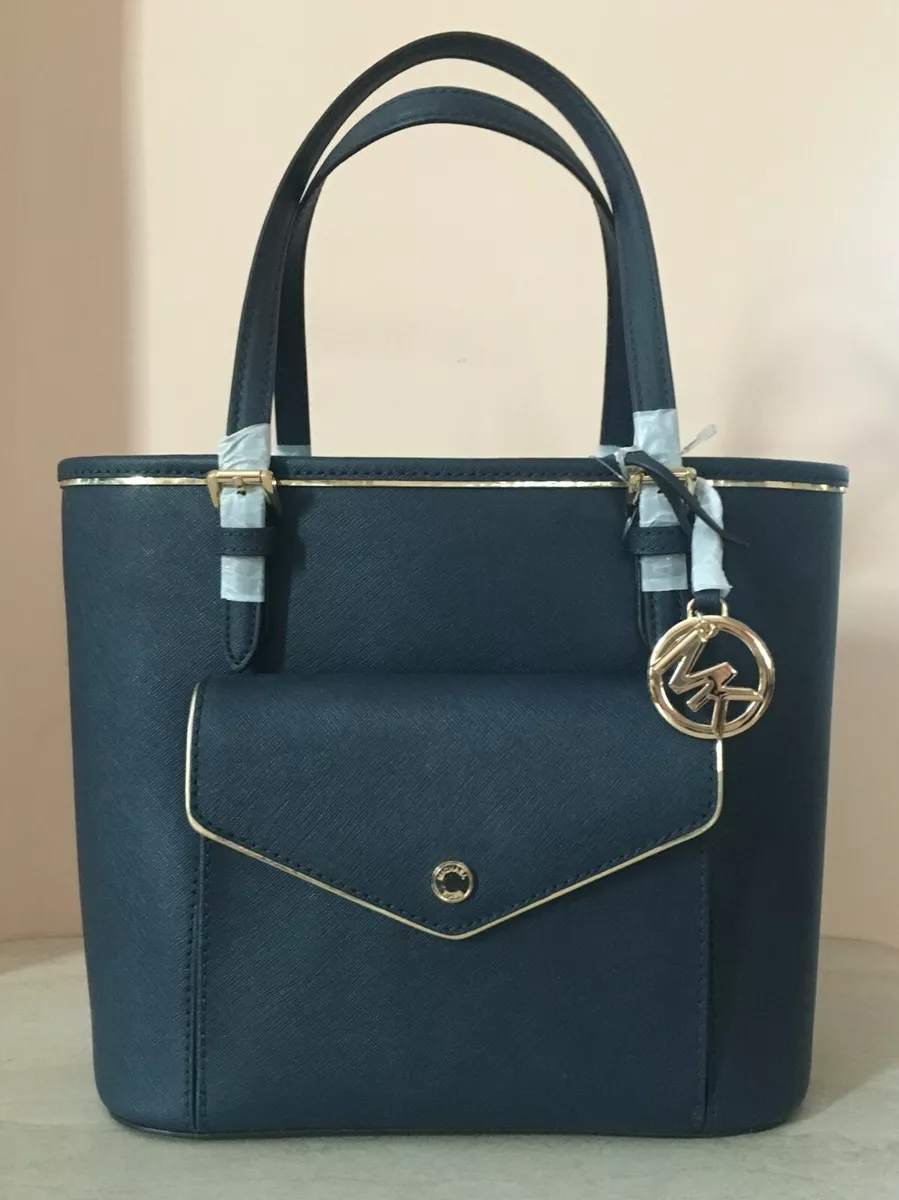 Buy the Michael Kors Navy Blue Tote Bag