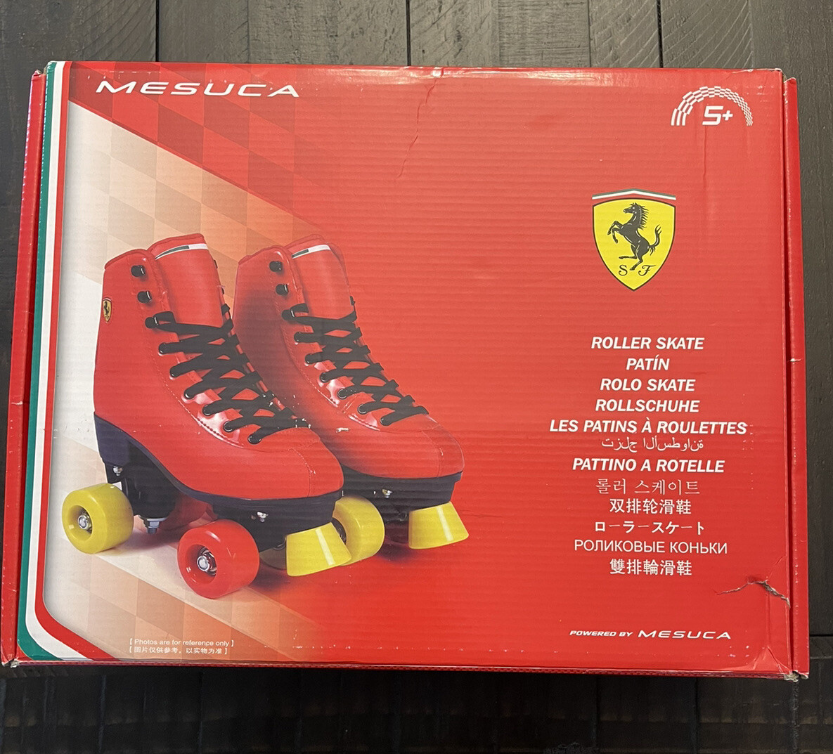 Mesuca Ferrari Roller Skate FCB71129 Size 3 Red Eu 35