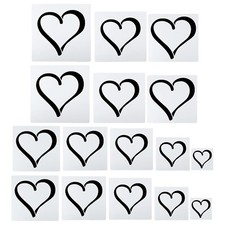 PATIKIL Heart Painting Stencils, 16 Pack Paint Stencils Reusable Painting Tem...