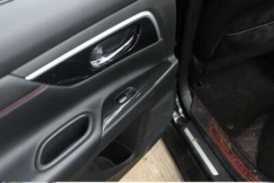 4-Piece Carbon Fiber Look Door Handle Trim Covers – Interior Fit For Nissan Altima 2013-2018