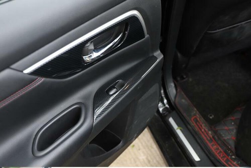 For Nissan Altima 2013-2018 Carbon Fiber Door Handle Trim Cover Interior 4pcs - Picture 4 of 7
