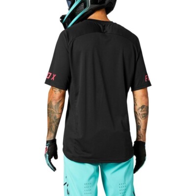 Fox Défendre Ss Vélo de Montagne Jersey Maillot Shirt Noir / Logo Pastel M