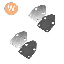2 For Small Block Chevy Chrome Steel Fuel Pump Block Off Plate Wgasket Sbc W 2 For Small Block Chevy Chrome Steel Fuel Pump Block Off Plate Wgasket Sbc W