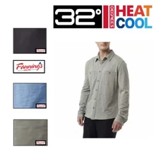 32 Degrees Cool Men's Long Sleeve Button-Up Shirt | H11
