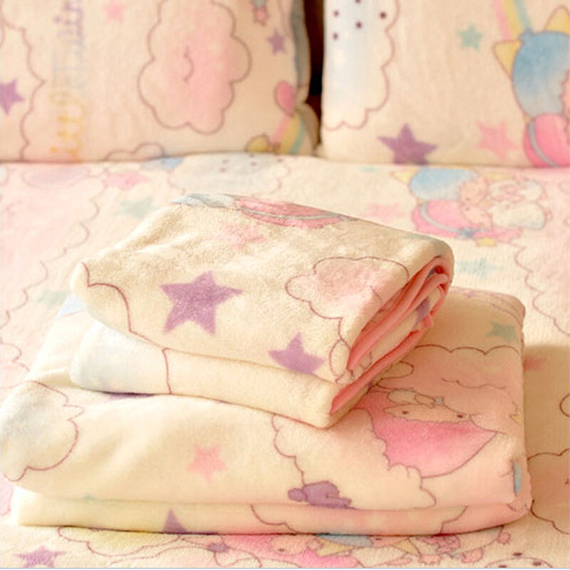 Anime Sanrio Little Twin Stars Flannel 