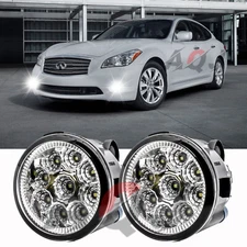 1Pair Bumper White LED Fog Light Driving Lamps For NISSAN NI2590103 2152030NAQ