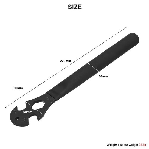 Llave de pedal de bicicleta mango extra largo bicicleta de montaña pedales de reparación herramienta de reparación - Imagen 9 de 26