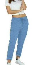 Ladies Women's Italian Stretch Plain Magic Comfy Lagenlook Trousers Joggers Pant