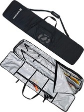184cm Winterial Rolling Padded Double 2 Ski Bag Air Travel Storage Wheelie New