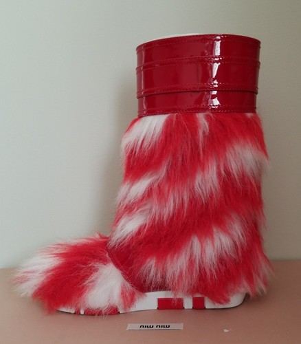 BOTAS DEPORTIVAS MIU MIU RUNWAY ROJAS BLANCAS FUNKY PIEL CHAROL 36 I LOVE SHOES - Imagen 6 de 10