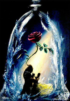 5d Full Diamond Painting Disney Beauty Beast Rose Kits Diy Handmade Decor Gift Ebay