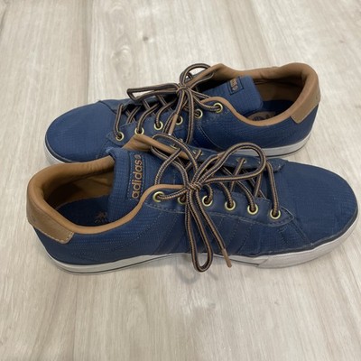 Adidas Originals NEO Label daily Mens Suede Leather Sneakers Size 9 Blue/Brown
