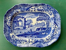 Spode Blue Italian Oval Serving Platter - 12 1/2" - Perfect
