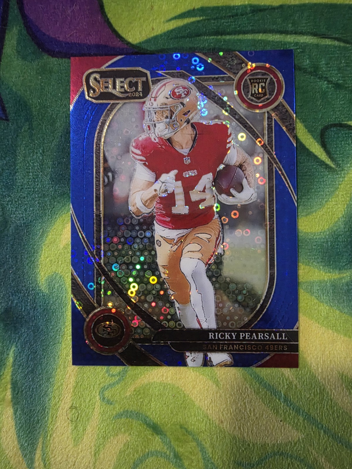 2024 Panini Select - Club Level Ricky Pearsall #285 Blue Disco /25 (RC)