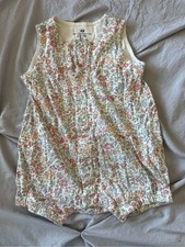 H&M Cream Floral Sleeveless Baby Romper