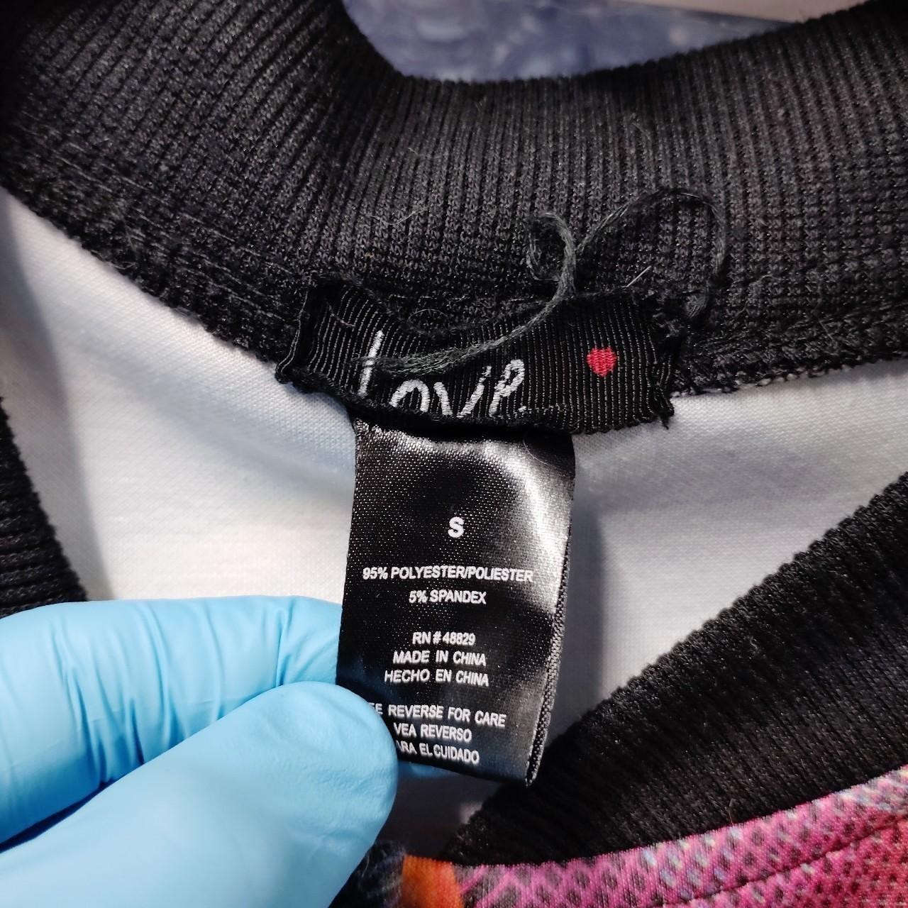 Love Multi Colored Button Up Bomber Jacket Love R… - image 4